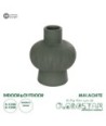 GloboStar® Artificial Garden MALACHITE 21264 Διακοσμητικό Κεραμικό Βάζo Πράσινο Π13 x Μ13 x Υ16cm